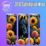 Country Horse 20 OZ Sublimation Transfer