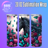 Sunflower Horse 20 OZ Sublimation Transfer