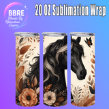 Sunflower Horse 20 OZ Sublimation Transfer