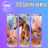 Sunflower Horse 20 OZ Sublimation Transfer