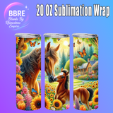 Country Horse 20 OZ Sublimation Transfer