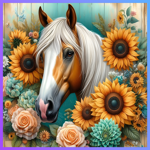 Floral Horse 20 OZ Wrap