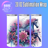 Horse Riding 20 OZ Sublimation Transfer