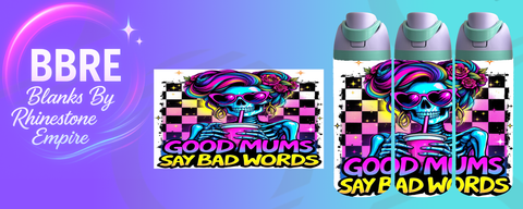 Funny 24 OZ Sublimation Water Bottle Wrap