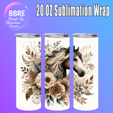 Colorful Horse 20 OZ Sublimation Transfer