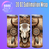 Floral Horse 20 OZ Sublimation Transfer