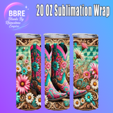 Colorful Horse 20 OZ Sublimation Transfer