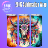 Floral Horse 20 OZ Sublimation Transfer