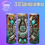 Colorful Horse 20 OZ Sublimation Transfer