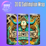 Floral Horse 20 OZ Sublimation Transfer