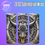 Floral Horse 20 OZ Sublimation Transfer