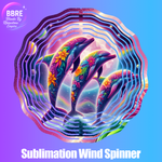 Dolphin Sublimation Wind Spinners