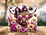 bee and cute cow