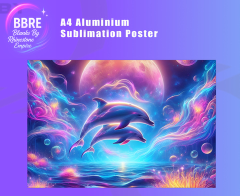 Dolphin Sublimation Poster Horizontal