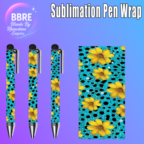 Floral Sublimation Pen Wrap