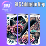 Colorful Horse 20 OZ Sublimation Transfer