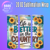 Floral Horse 20 OZ Sublimation Transfer