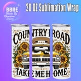 Floral Horse 20 OZ Sublimation Transfer