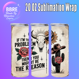 Floral Horse 20 OZ Sublimation Transfer