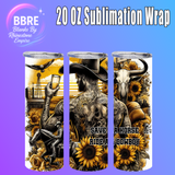 Colorful Horse 20 OZ Sublimation Transfer