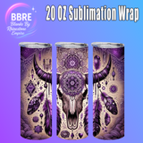 Floral Horse 20 OZ Sublimation Transfer