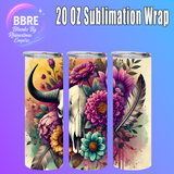 Colorful Horse 20 OZ Sublimation Transfer