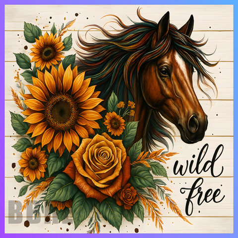 Floral Horse 20 OZ Wrap