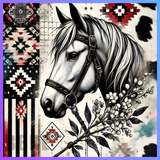 Floral Horse 20 OZ Wrap