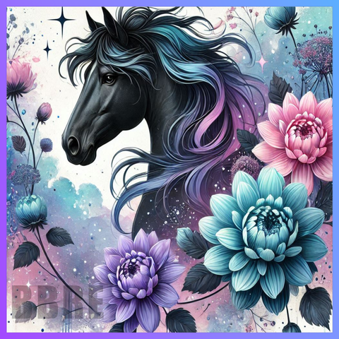 Floral Horse 20 OZ Wrap