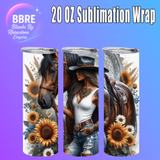 Western Style 20 OZ Sublimation Transfer
