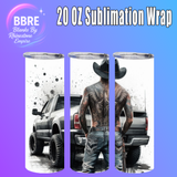 Floral Horse 20 OZ Sublimation Transfer