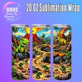 Floral Horse 20 OZ Sublimation Transfer