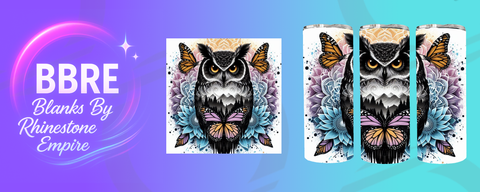 Owl 20 OZ Sublimation Print