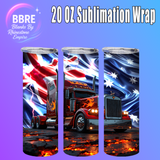 Aussie Truck 20 OZ Sublimation Transfer
