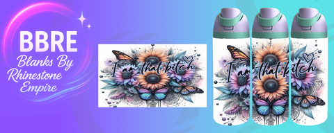 Inspirational 24 OZ Sublimation Water Bottle Wrap