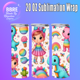 Kid Friendly 20 OZ Sublimation Transfer