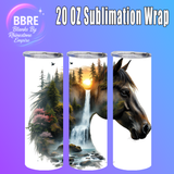 Horse 20 OZ Sublimation Transfer