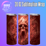 Skull 20 OZ Sublimation Transfer