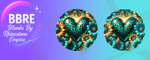 Love Heart Sublimation Wind Spinners