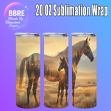 Horse 20 OZ Sublimation Transfer