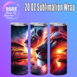 Lion 20 OZ Sublimation Transfer