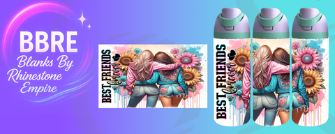 Inspirational 24 OZ Sublimation Water Bottle Wrap