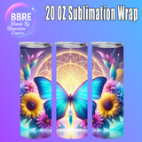 Butterfly 20 OZ Sublimation Transfer