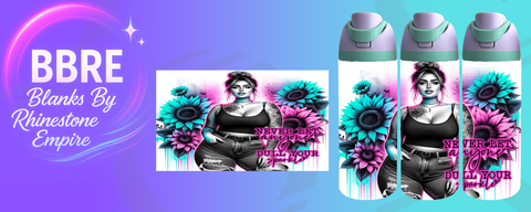 Inspirational 24 OZ Sublimation Water Bottle Wrap