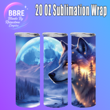Wolf 20 OZ Sublimation Transfer