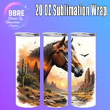 Horse 20 OZ Sublimation Transfer