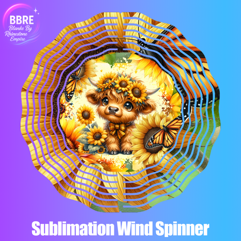 Cow Sublimation Wind Spinners