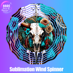 Cowskull Sublimation Wind Spinners