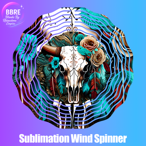 Cowskull Sublimation Wind Spinners