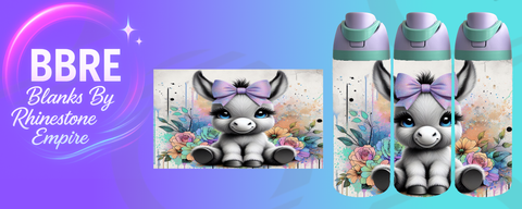 Donkey 24 OZ Sublimation Water Bottle Wrap